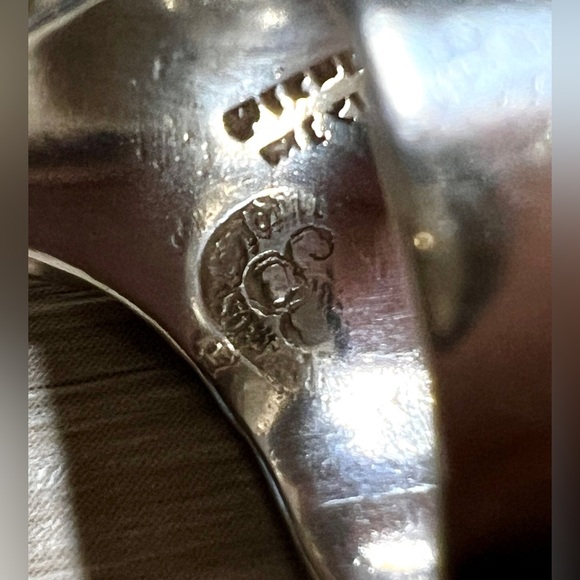 Designer LOS BALLESTEROS Sterling Silver Puffy Marquise Ring, Size 7.5, 10g - Picture 7 of 11